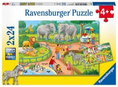 Ravensburger Sestavljanka Dan v živalskem vrtu/2x24 kosov