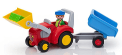 PLAYMOBIL 1.2.3 6964 Traktor s prikolico