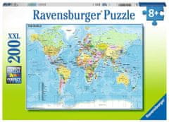 Ravensburger Puzzle Zemljevid sveta XXL 200 kosov