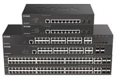 D-Link DGS-2000-10P 8-portno Gbit PoE upravljano stikalo, vključno z 2 x SFP- največja poraba PoE 65W- 8 x 10/100/1000BASE-T PoE