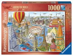 Ravensburger Puzzle - Okoli sveta v 80 dneh 1000 kosov