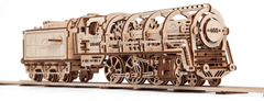 UGEARS 3D lesena mehanska sestavljanka Parna lokomotiva 4-6-0 s tendrom