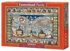 Castorland Puzzle Zemljevid sveta 1639, 2000 kosov