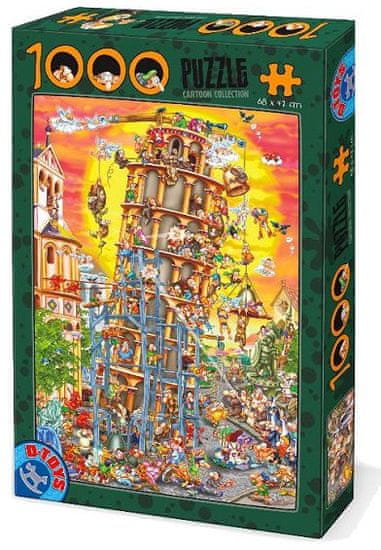 D-Toys Sestavljanka Poševni stolp v Pisi 1000 kosov