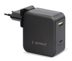 Gembird Univerzalni adapter NPA-PD60-01 za prenosne računalnike, Type-C PD, USB, 60 W