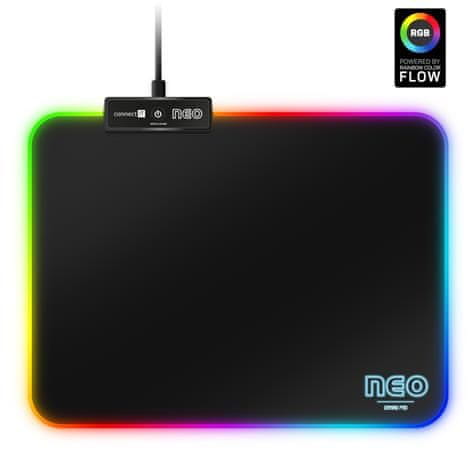 Connect IT NEO RGB osvetljena podloga za miško, velikost. S (320 × 245 mm) USB