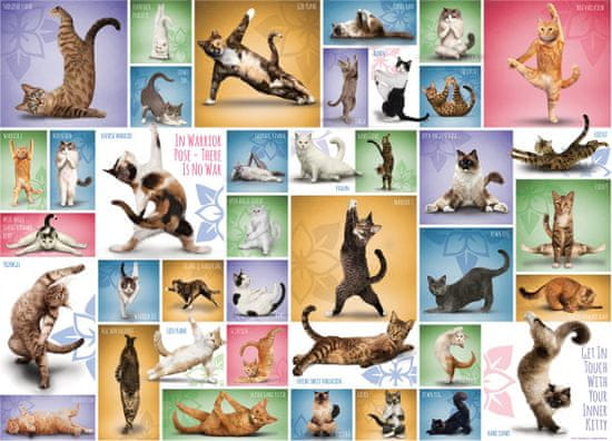 EuroGraphics Cat Yoga Puzzle 1000 kosov