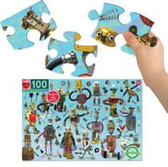 eeBoo Puzzle Roboti in deli 100 kosov