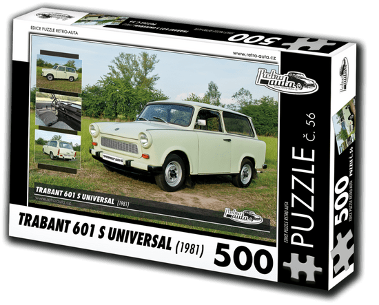 RETRO-AUTA Puzzle št. 56 Trabant 601 S Universal (1981) 500 kosov