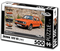 RETRO-AUTA Puzzle št. 72 Škoda 105 GL (1981) 500 kosov