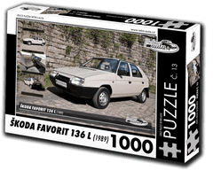 RETRO-AUTA Puzzle št. 13 Škoda Favorit 136 L (1989) 1000 kosov