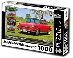 RETRO-AUTA Puzzle št. 22 Skoda 1000 MBG De Luxe (1967) 1000 kosov