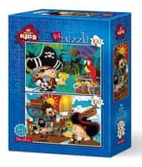 Art puzzle Sestavljanka Pirati 2x100 kosov