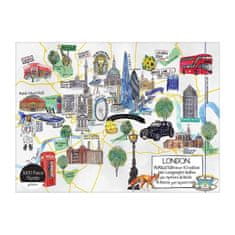 Galison Puzzle Zemljevid Londona 1000 kosov