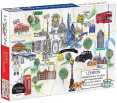 Galison Puzzle Zemljevid Londona 1000 kosov