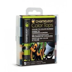 Komplet Kameleon Color Tops, 5 kosov - zemeljski toni