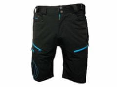 HAVEN Moške kratke hlače NAVAHO SLIMFIT črne/modre s kolesarsko podlogo - L