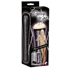 You2Toys Vibracijska vagina za potovanje v črnem kovčku - Pussy to Go Vibration