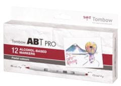 Tombow ABT PRO Dvostranski alkoholni marker - pastelne barve 12 kosov