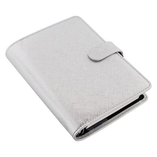 Filofax Saffiano Metallic Silver Personal