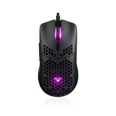 Modecom VOLCANO SHINOBI 3327 gaming žična optična miška, 6 gumbov, 6200 DPI, RGB LED osvetlitev, USB, črna