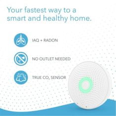 Airthings Wave plus - senzor kakovosti zraka, radona, vlage, temperature, hlapnih organskih spojin, CO2 in tlaka