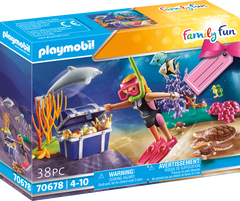 Playmobil PLAYMOBIL Družinska zabava 70678 Darilni komplet Potapljač z zakladom