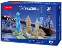 CubicFun 3D sestavljanka CityLine panorama: New York 123 kosov