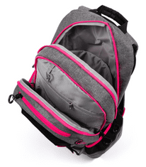 Oxybag Študentski nahrbtnik Sport GREY LINE Pink