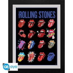 GB eye Rolling Stones Uokvirjeni plakat -Jeziki