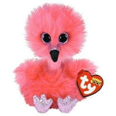 TY Boos FRANNY - flamingo z dolgim vratom 24 cm