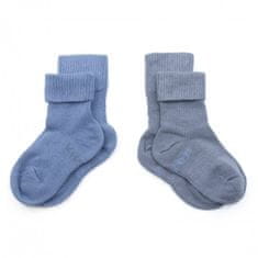 KipKep Otroške nogavice Stay-on-Socks 12-18m 2 para Denim Blue