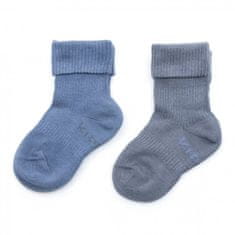 Otroške nogavice Stay-on-Socks 12-18m 2 para Denim Blue