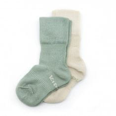 KipKep Otroške nogavice Stay-on-Sock 12-18m 2 para Calming Green