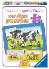 Ravensburger Moja prva sestavljanka Živalski prijatelji 3x6 kosov