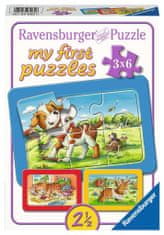 Ravensburger Moja prva sestavljanka Živalski prijatelji 3x6 kosov