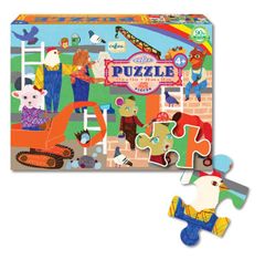 eeBoo Puzzle Živali na delu 42 kosov