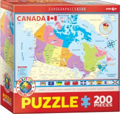 EuroGraphics Puzzle Zemljevid Kanade 200 kosov