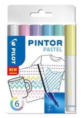 Pilot Pintor Medium Set akrilnih markerjev 1,5-2,2 mm - pastelni 6 kosov