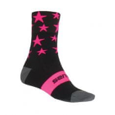 Sensor Nogavice STARS black/pink - 6-8