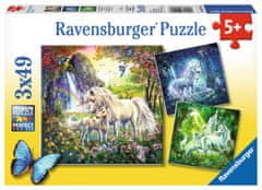 Ravensburger Sestavljanka Lepi samorogi 3x49 kosov