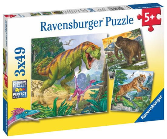 Ravensburger Dinozavri in čas 3x49 kosov