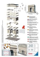 Ravensburger 3D sestavljanka Triumfalni lok, Francija 216 kosov