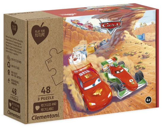 Clementoni Igraj se za prihodnost Puzzle Avtomobili 3x48 kosov