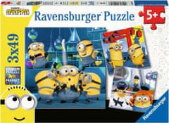 Ravensburger Puzzle Mimons 2: Zločinec prihaja 3x49 kosov