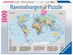Ravensburger Puzzle - Politični zemljevid sveta 1000 kosov
