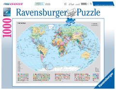 Ravensburger Puzzle - Politični zemljevid sveta 1000 kosov