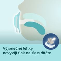 Canpol babies Komplet simetričnih silikonskih dud na dotik z lahkim dotikom 18m+ Sleepy koala modra