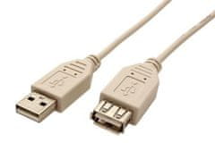 Goobay Podaljševalni kabel USB 2.0 A-A 5 m, bel/siv