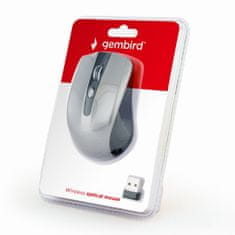 Gembird MUSW-4B-04-BG/Sodobno/Optično/1 600 DPI/Brezžični USB/Črno-srebrna